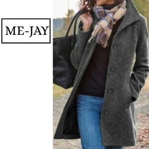Women's Gray Coat Alpaca Wool
